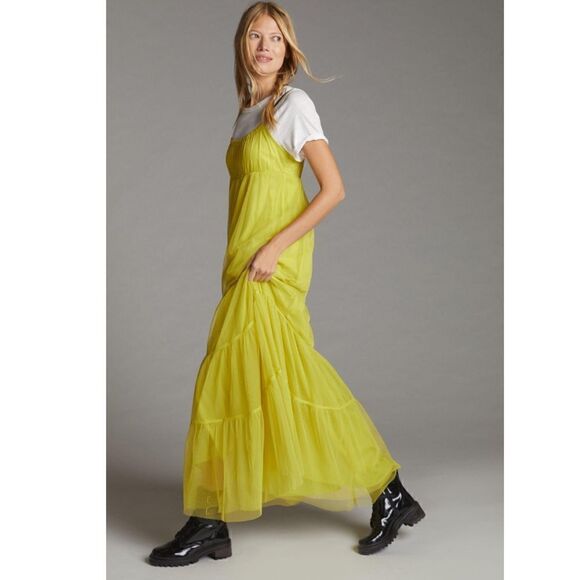 Anthropologie Maeve Tulle Maxi Dress Size XSP - Picture 4 of 8